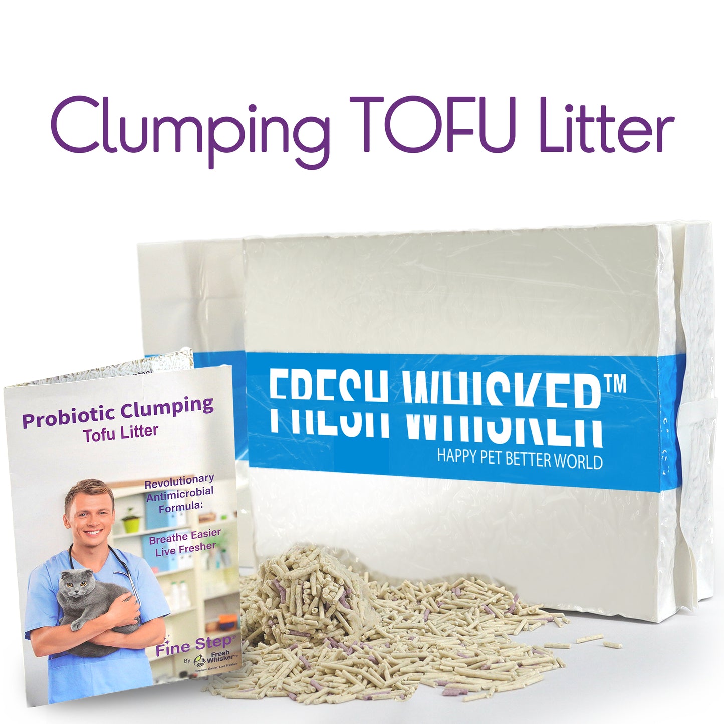 Probiotic Clumping Tofu Cat Litter by Fine Step