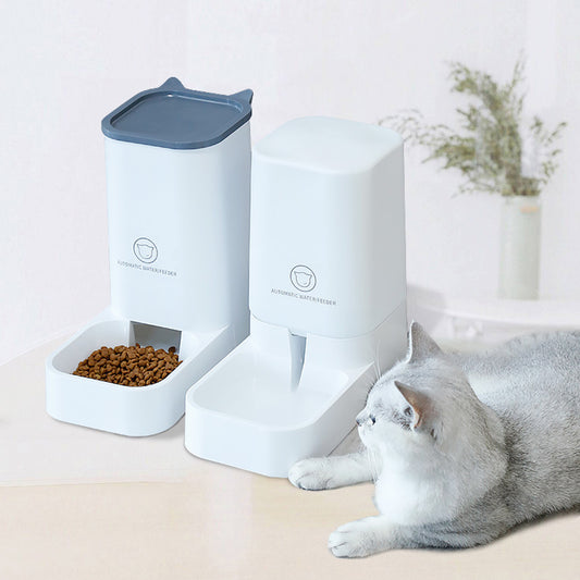 PetJoy Automatic Pet Feeder & Water Bowl with Programmable Portions - White