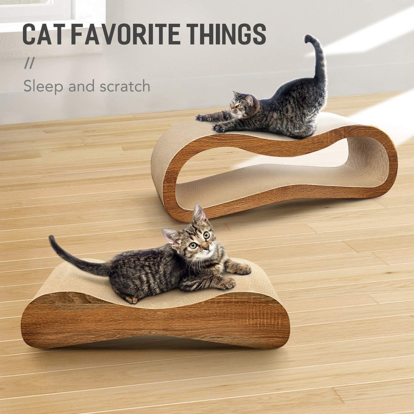 2-in-1 Cat Scratcher & Lounge Bed for Protecting Furniture