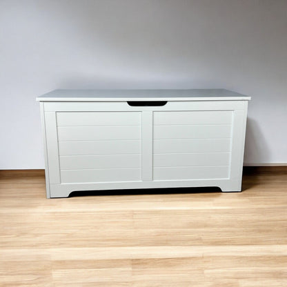 White Cat Litter Box Enclosure with Top Open Design