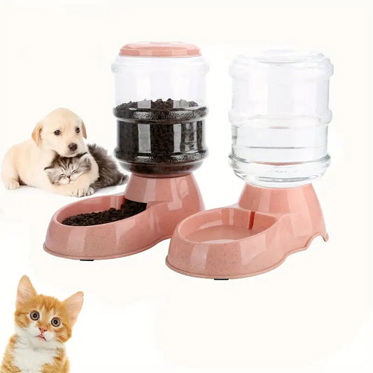 Automatic Gravity Fed Pet Food & Watering Dishes