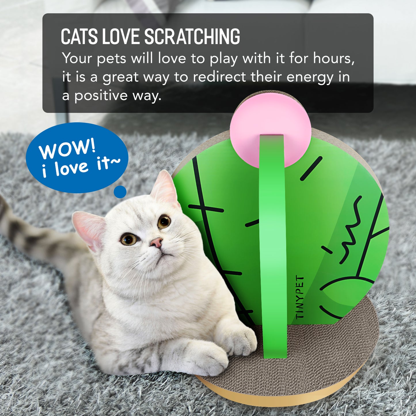 Cactus-Shaped Design Cat Scratching Post and Scratching Board