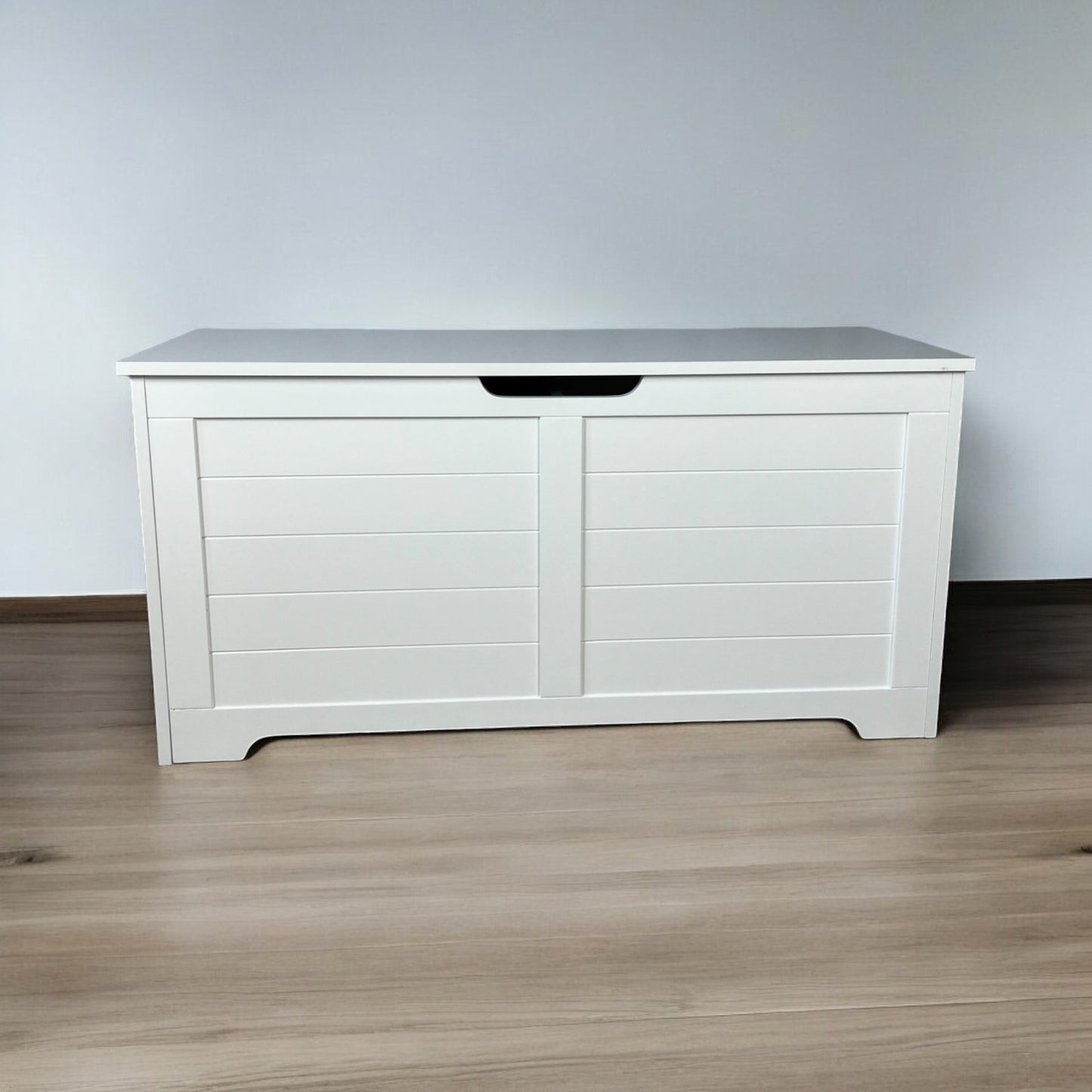 White Cat Litter Box Enclosure with Top Open Design