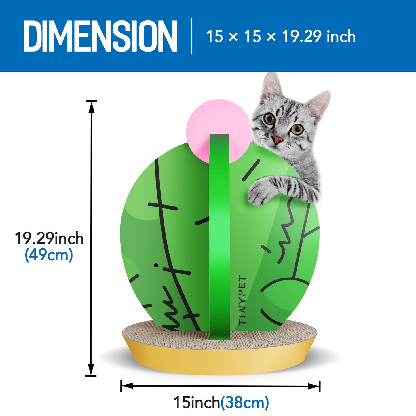 Cactus-Shaped Design Cat Scratching Post and Scratching Board