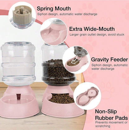 Automatic Gravity Fed Pet Food & Watering Dishes